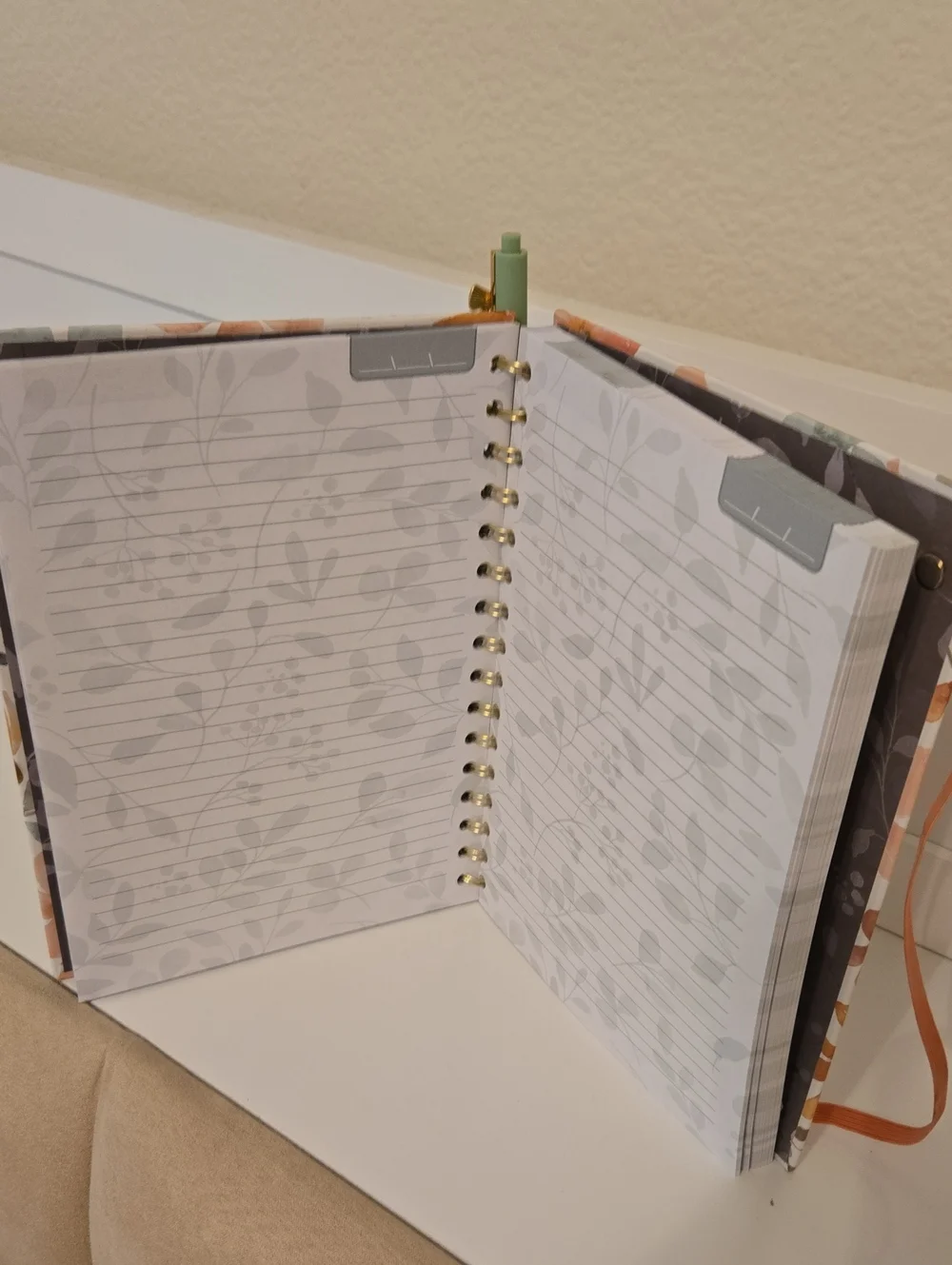 Floral Journal - Peach Floral Hardcover Notebook With Pen Nwt